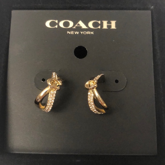 Coach Criss Cross Huggie Earring - Picture 3 of 4